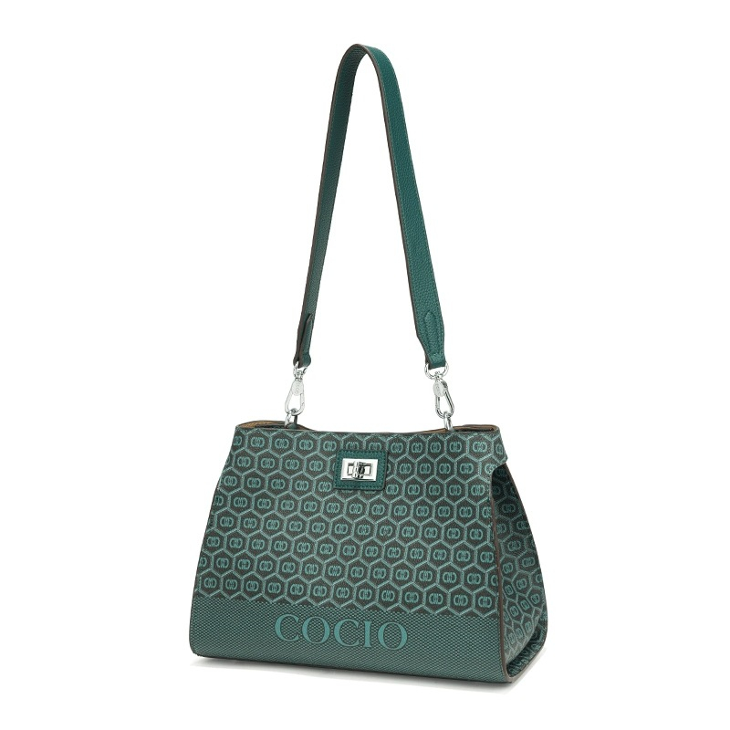 COCIO designer bag New peacock green handbag fashion new luxury womens bag large capacity casual vintage crossbody bag