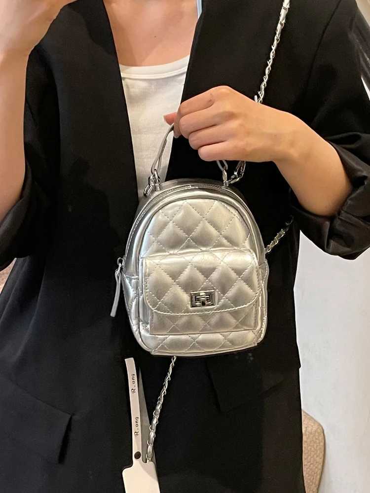 Faiable Small Diamond ID Chain Lightweight Mens Father Street Trend Order Bag Cact Size Casual Scenarios Y250724