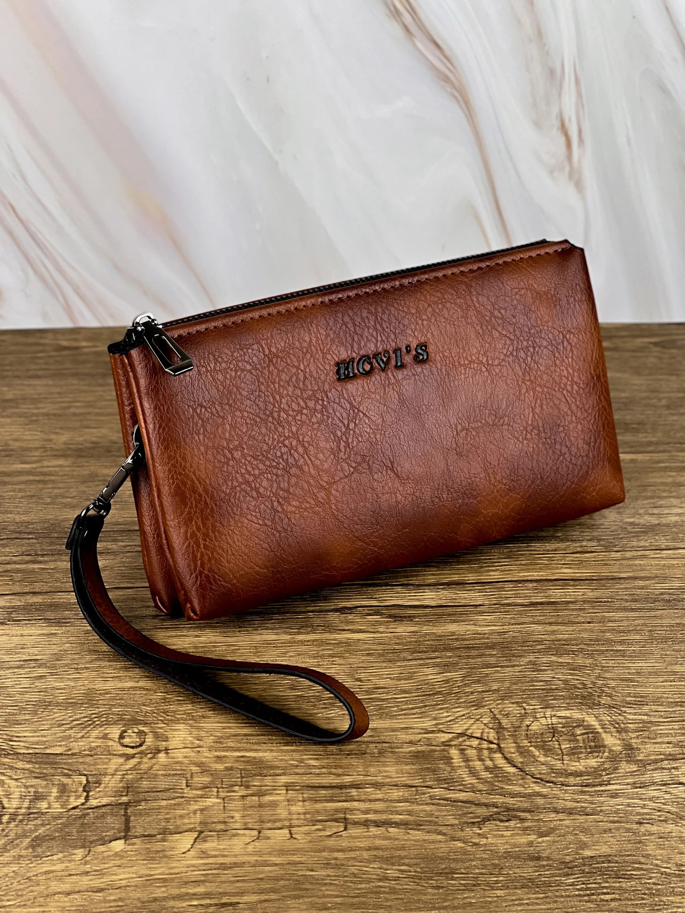 Fashion Simple Retro Mens Clutch Bag Wallet Business Large Capacity Clutch Bag Double Compartment Zipper Long Wallet Clutch Bag 250723