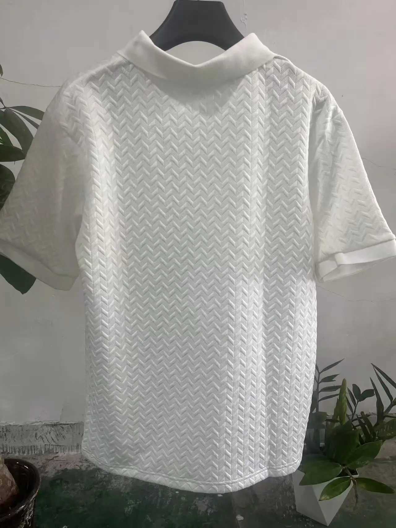 Breathable Versatile Quick Drying Comfortable Mens Slim Fit Solid Color Front Button Short Sleeved Business Casual Polo Shirt XJ250725