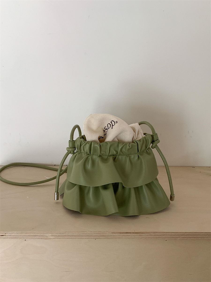 Summer women's 2025 New Women's Shoulder Bag New Ruffle Simple Personalized Trendy Soft Ruffle Crossbody Bag Summer New Women's Crossbo