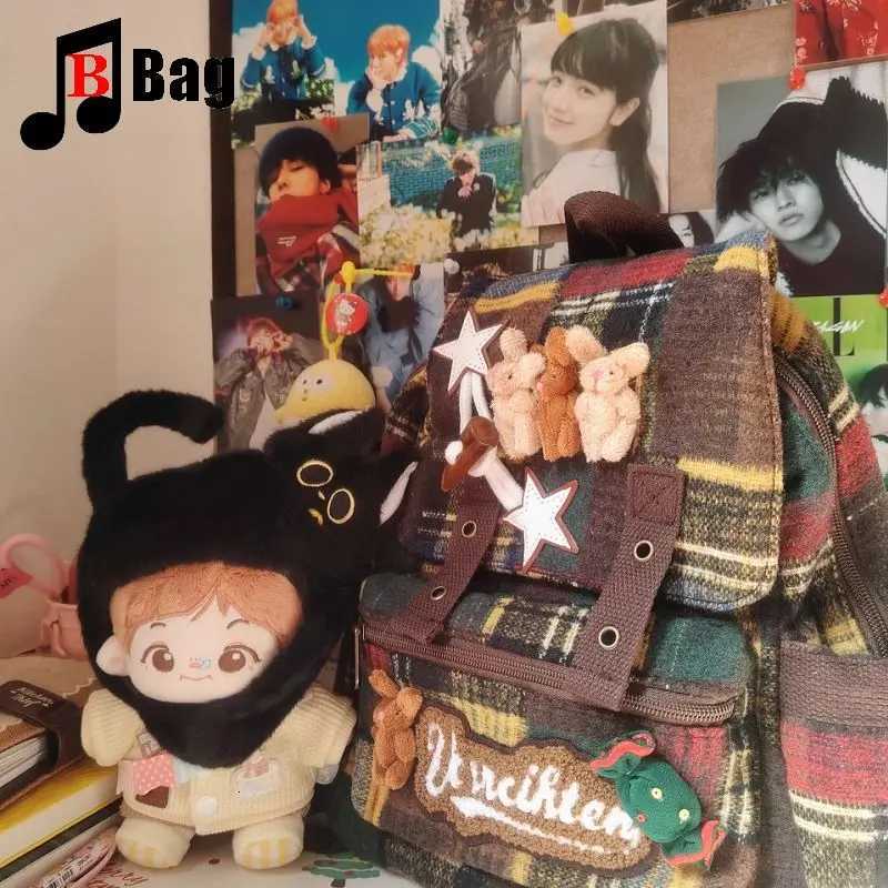 Lovely Fluffy Melard Color Scheme Backpack Wen Gothic Punk Spicy Girl Bunny Vintage Bag Large Capacity Commuting Tote Y250724