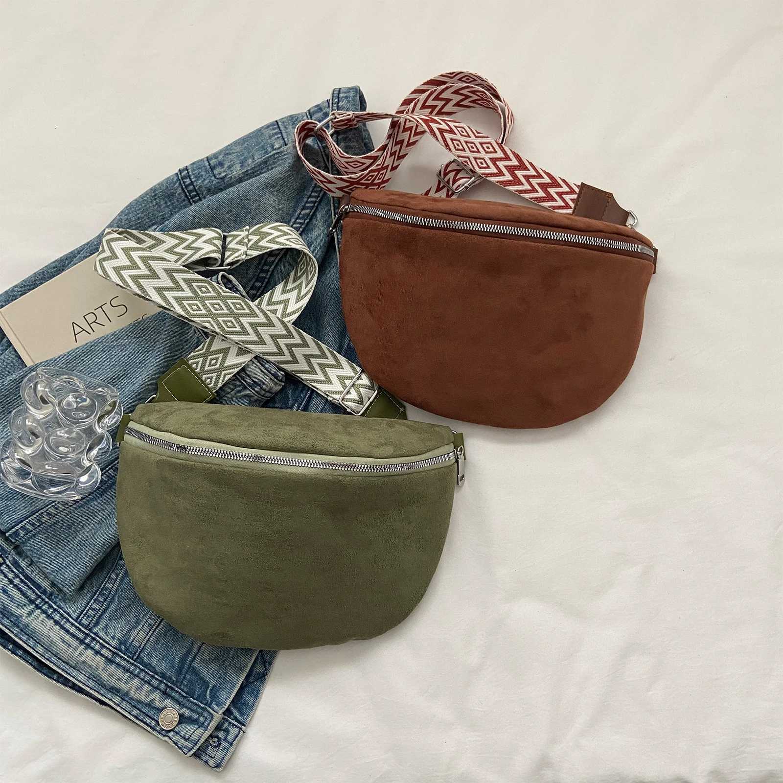 2020 Coin Purse PU Leather Shoulder Bag Solid Color Waist Bag Adjustable Wide Strap for Travel Shopping Y250724