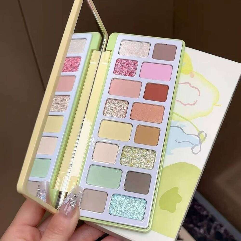 16Color Eyeshadow Glitter Chamelon Matte Pearlescent Shadow Palette Sequins Green Pink Sparkling Halloween Eye Makeup X250723 X250724
