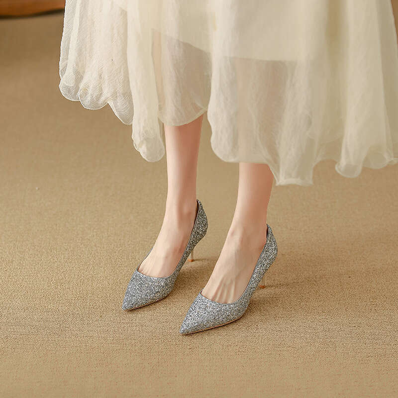 Wedding Xiuhe Bridal Two-Way Bride Shoes Genuine Leather Comfortable Breathable Non-Suffocating Banquet High Heels Women's High-End Feel