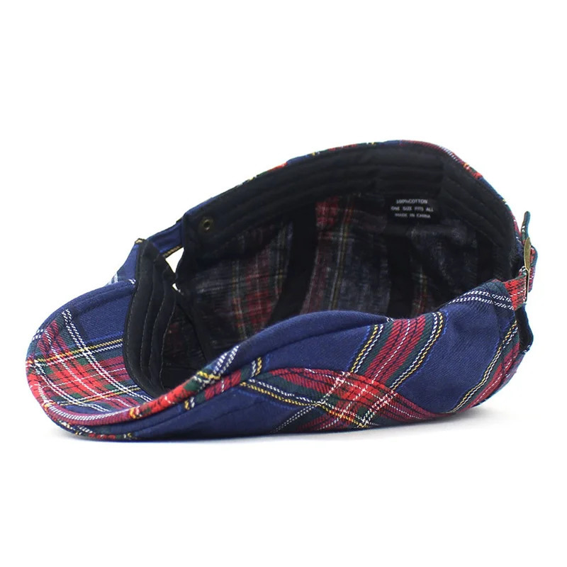 Unisex Plaid Vintage Beret Hats Men Women British Painters sboy Hat Spring Summer Hats ed Cap Casual Adjustable Caps 250723