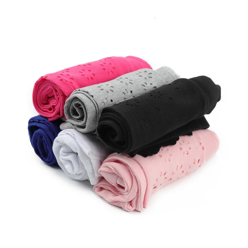 Summer Women Elastic Short Leggings Cotton Knitted Hollow Out Flower Pants Female Cute Solid Safty 250725