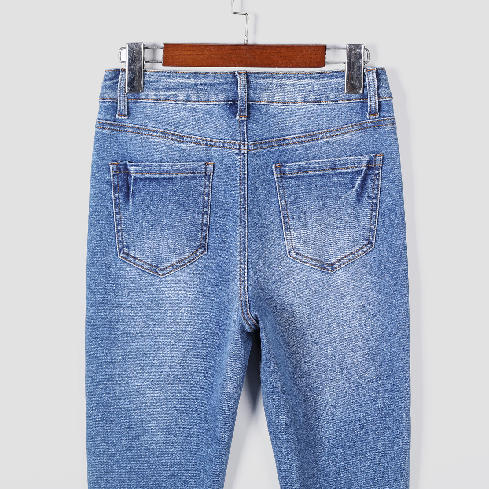 Ladies' tight jeans look slimming lift hips stretch and slim fit versatile and fashionable small leg pants