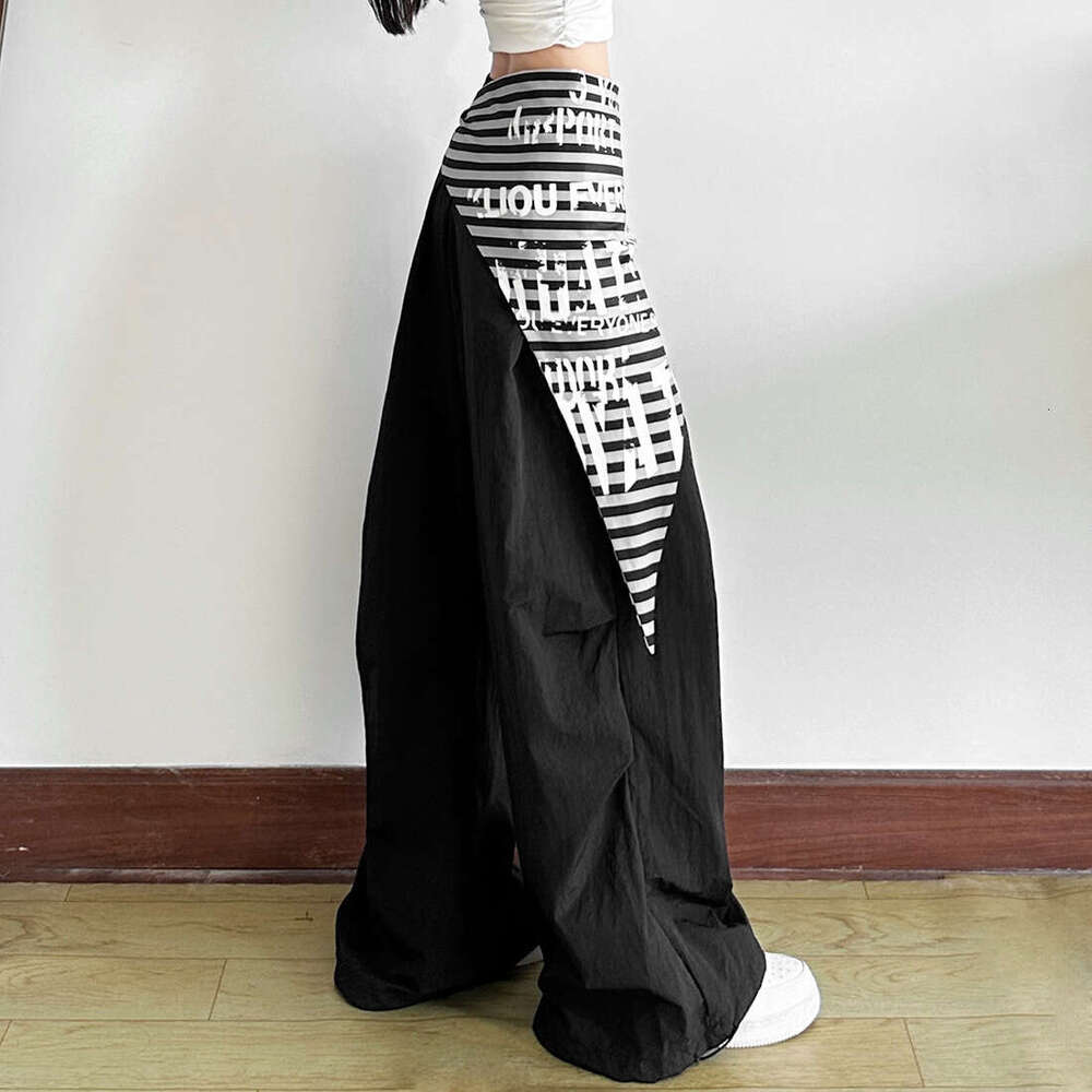 2025 Summer New Hot Girl Hip-Hop Striped Letter Fashion Casual Design Waist Decoration Women's Clothing 4ad