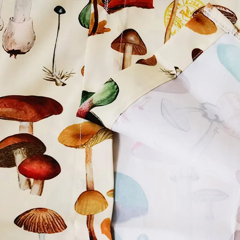 Summer Men Hawaiian Style Shirt Fashion Casual Streetwear Turndown Collar Short Sleeve Cartoon Mushroom Beach Printed 250725