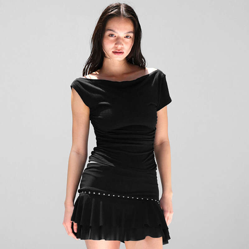 Ytp294 Women's Summer New Solid Color Sleeveless Asymmetrical Off-Shoulder Sexy Top B5