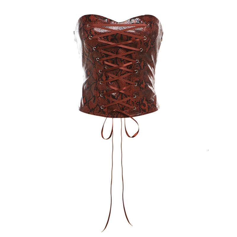 2024 Spring New Women's Solid Color Slim Street Fashion Off-Shoulder Tube Top Waist Cincher Vest 5b4