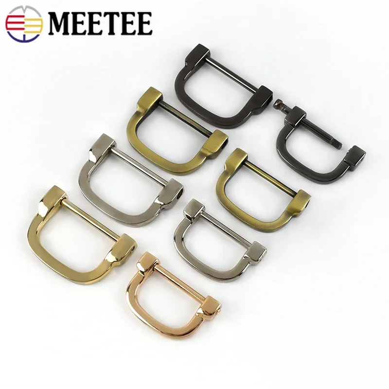5/10Pcs 25/30mm Metal D Ring Buckles Detachable Screw Clasp Bag Buckle Handbag Strap Hooks DIY Handles Hanger Clips Accessories 250723