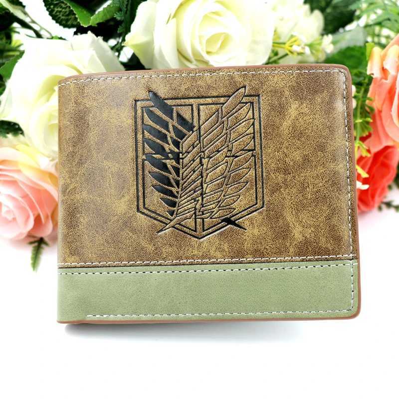 Anime Scout Regiment Khaki Short Mens Wallet Folding Purse Z250725