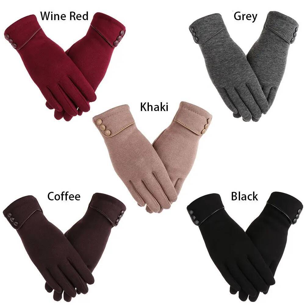 New Fashion Touch Screen Winter Women Veet Thicken Warm Mittens Thermal Driving Ski Windproof Gloves ddmythur