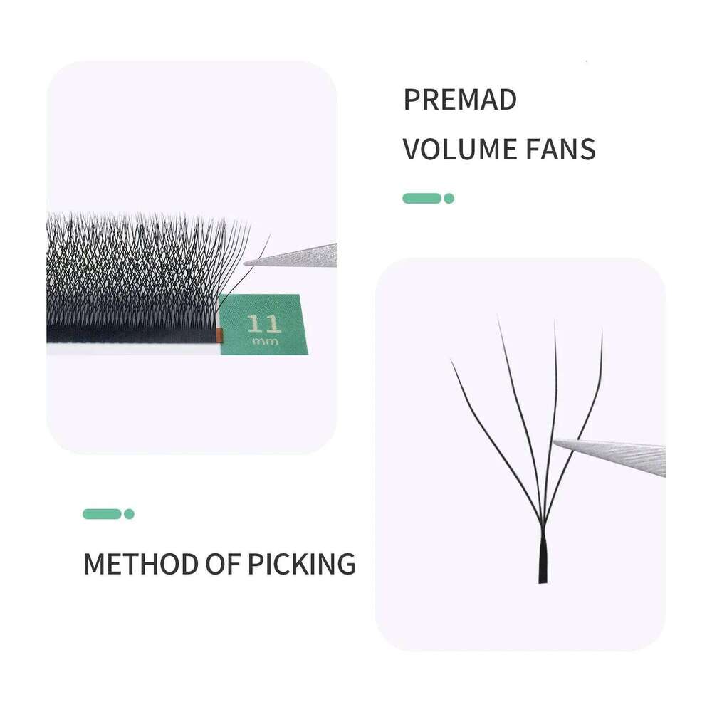 GLAMLASH 4D5D Shaped Eyelash Extension Premade Volume Fans W Style Faux Mink Soft Easy Faning Natural Lashes