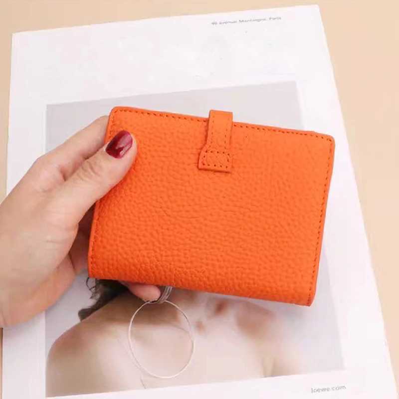 Custom Letters Genuine Leather Wallet Woman Card Holder Folding FAshion Card Wallet Casual Business Coin Purse Z250725