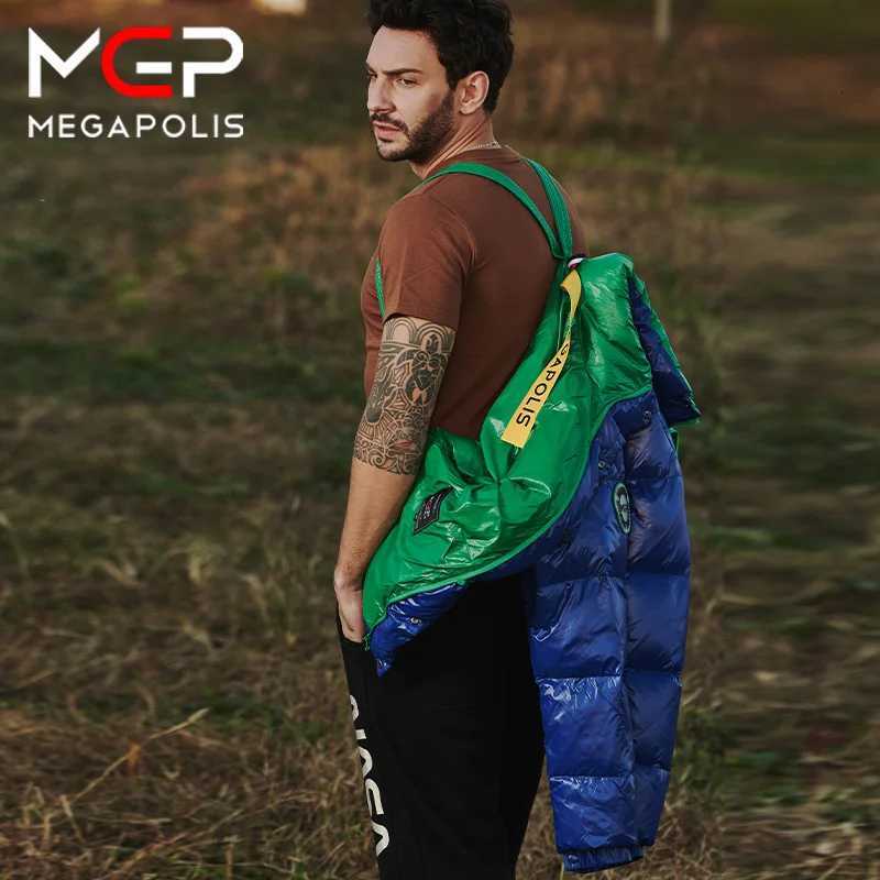 2022 Winter MGP Short Mens Down Jacket Locomotive Style Warm Waterproof and Windproof Jacket for Men X250725