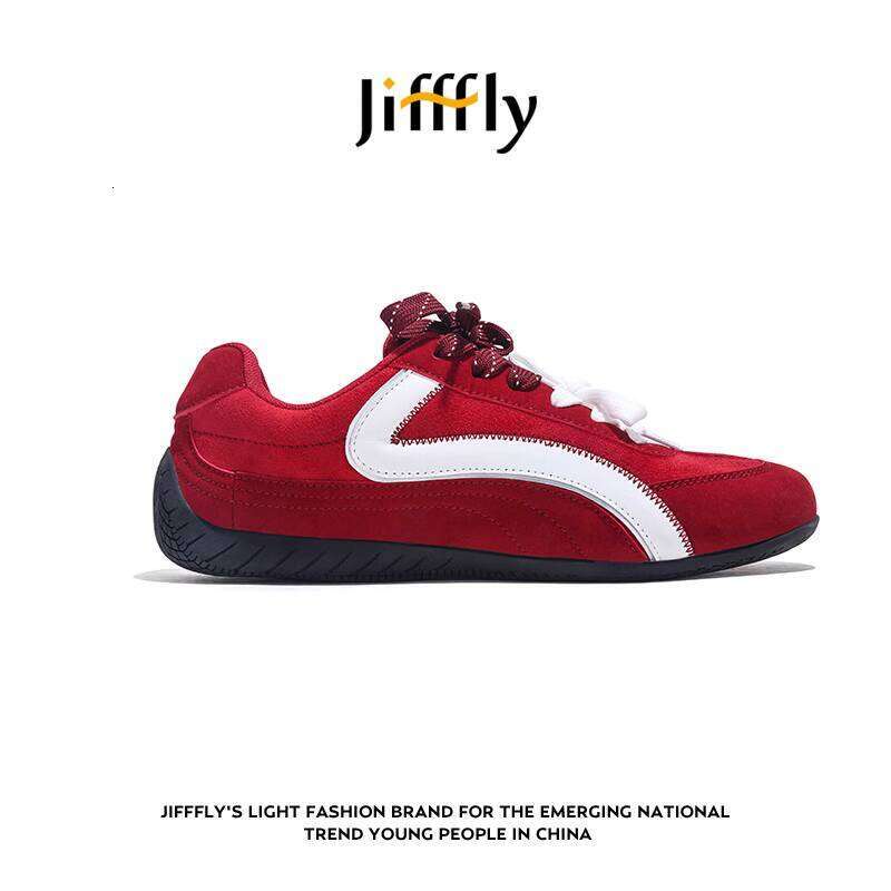 Jifffly Red Dexun for Women Apple Thin Sole Racing Shoes 2025 Summer New Versatile Casual