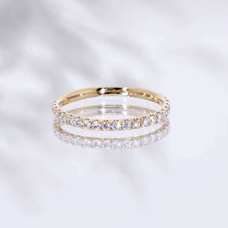 New Fashioned Customized Ring 14k Yellow Solid Gold with 3CT Emerald Cut Half Band Moissanite Dia for Wedding Couple Rings