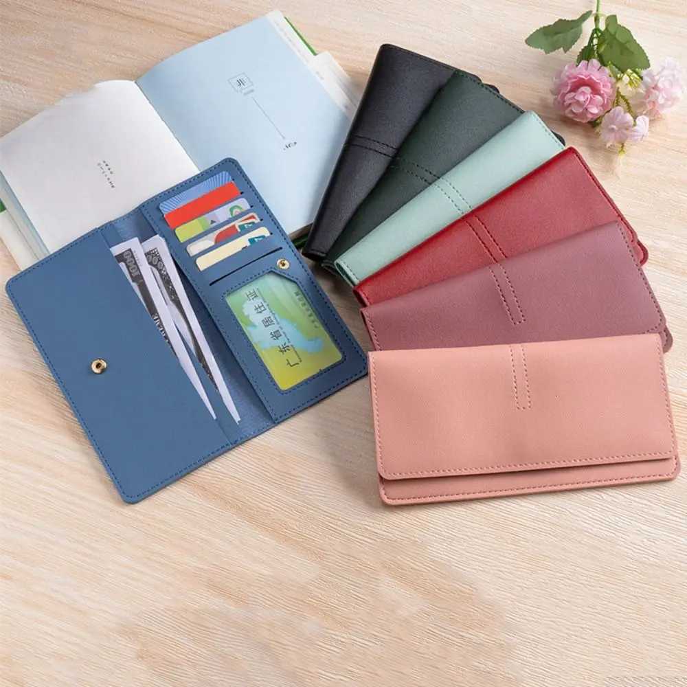 Minimalist PU Leather Women Wallets Solid Color Large Capacity Women Thin Wallets Storage Bag Women Z250725