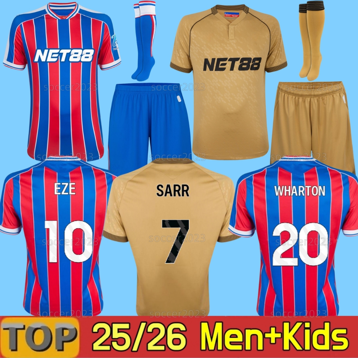 25 26 Cryst EZE Soccer Jerseys MATETA SARR ZAHA OLISE NKETIAH ANDERSEN J.AYEW Palace home Top 24 2025 2026 Football shirt BENTEKE SCHLUPP EDOUARD GALLAGHER men kids Kit