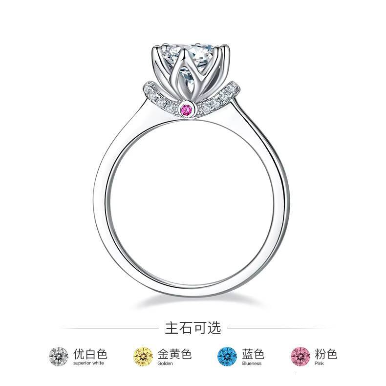 2024 Hot Sale 925 Sterling Silver D Color VVS Moissanite Diamond Rings for Women Exclusive Collection