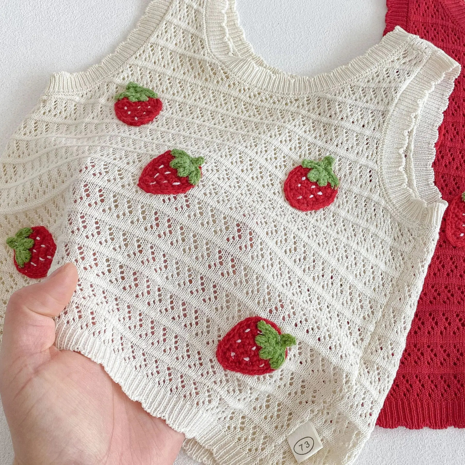 Summer Kids Clothing Set Strawberry Vest And Wide Leg Pants 2 Pcs Girls Suit Clothes Suit 250725