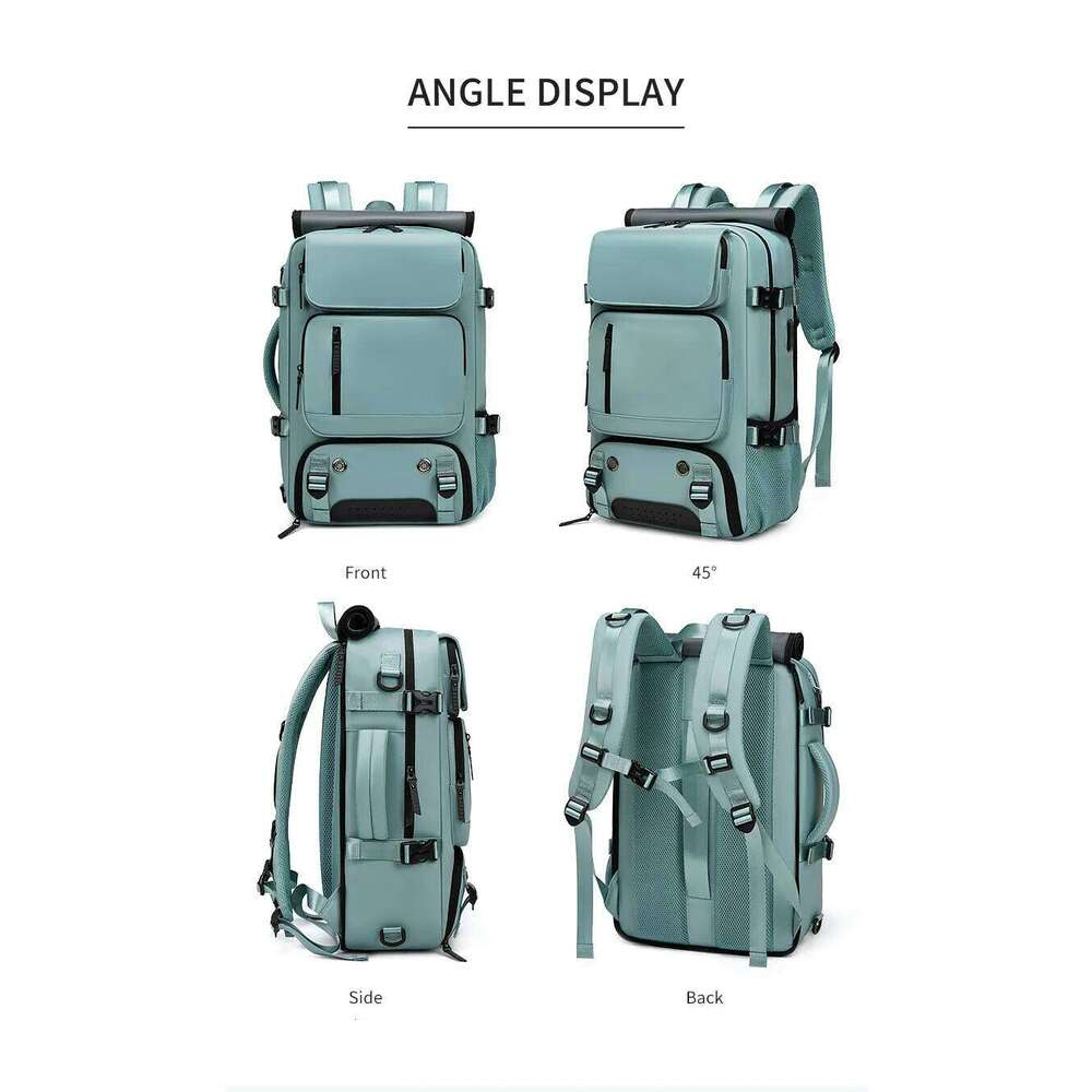 Large Boardable USB Charging Waterproof Outdoor Travel Backpack Independent Shoe Compartment 8102