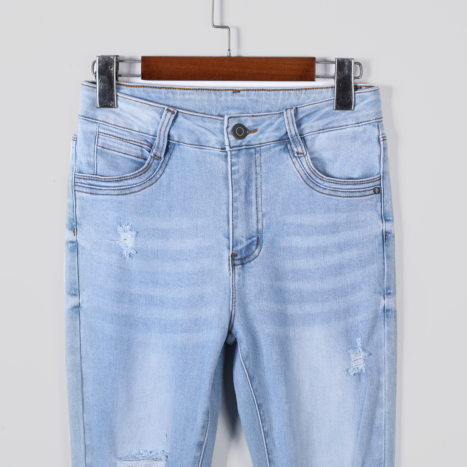 Ladies' tight jeans look slimming lift hips stretch and slim fit versatile