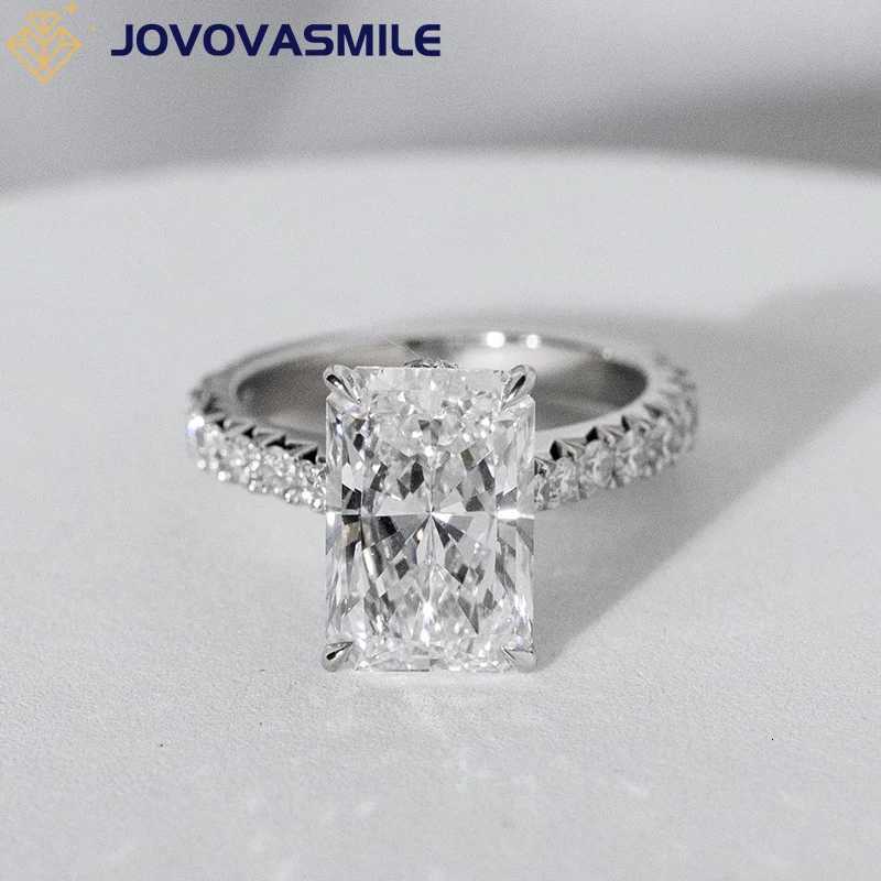 JOVOVASMILE Moissanite engagement ring 5 carats 8 * 12mm radiation cut 18k white gold jewelry suitable for womens wedding gifts lovers W250417