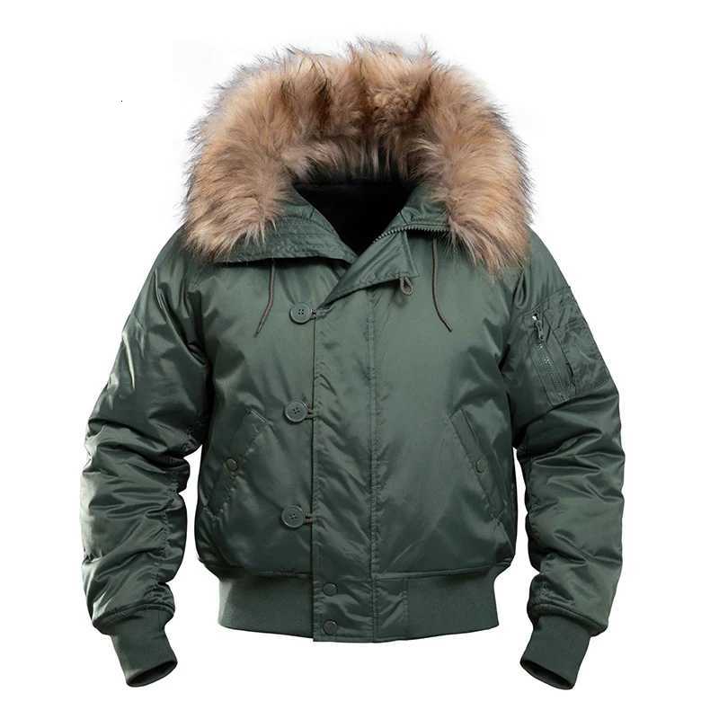 Mens Winter Fleece Tactical Jacket Military Thick Warm Windbreaker Fur Collar Bomber Jackets N2B Outdoor Multi-Pocket Parka X250725