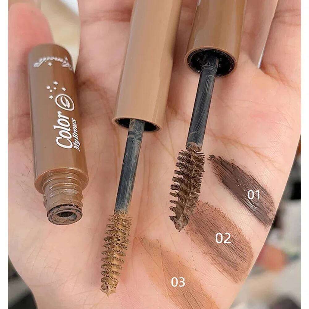 3 Colors Eyebrow Mascara Cream Long Lasting Waterproof Natural Dark Brown Eye Brow Tint with Brush Makeup Cosmetics X250725