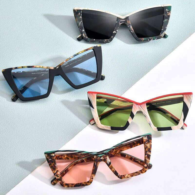 Stylish retro square polarized sunglasses men's and women's frosted anti-glare tinted UV400 niche driving glasses bike