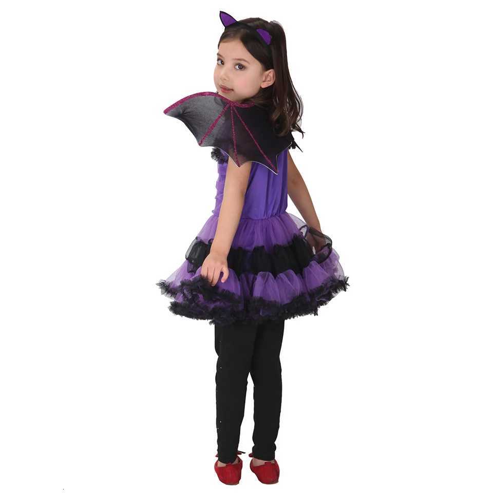 Baby Girls Vampire Witch Par Dress Candy Bag Headband Wing Clothing Sets Cosplay Pumpkin Carnival Children Halloween Costume Z250725