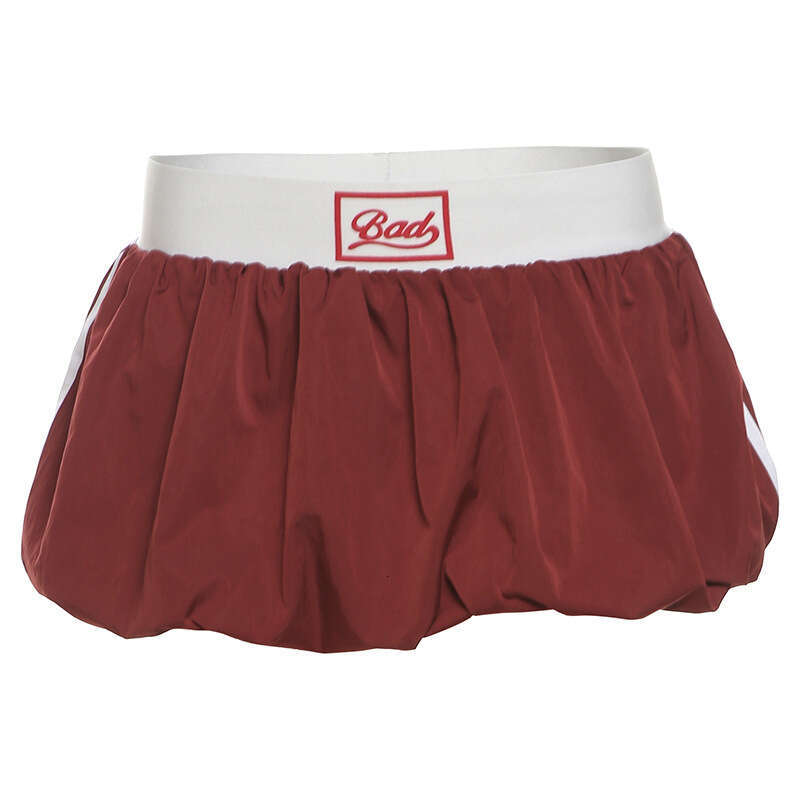 2024 Summer New Women's Solid Color Slim Fit Street Fashion Low Waist Casual Sports Skirt 4ab