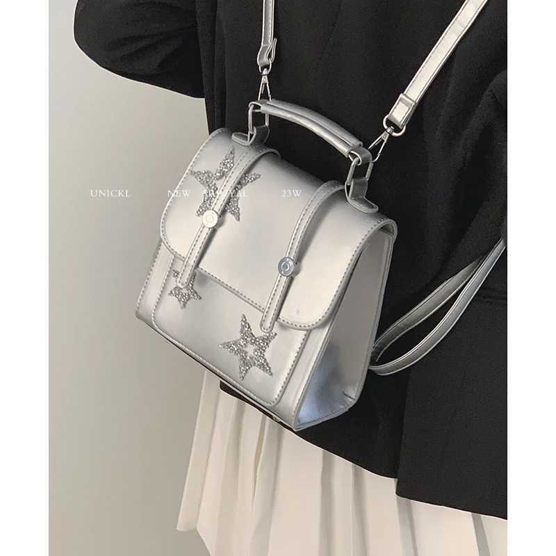 Jiaerdi Star Sier Backpack Wen 2023 New Harajuku Shine Leather Cute Y2k Mochila Fem Vintage Fairycore Backpacks Ahetic Y250724