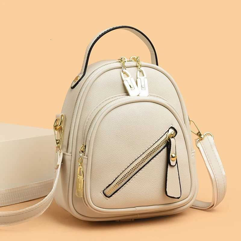 Mini Backpack Wen Luxury Leather Shoulder Bag For Girls Kids Multi-Functional Small Backpack Fem Purse Fi Small Backpack Y250724