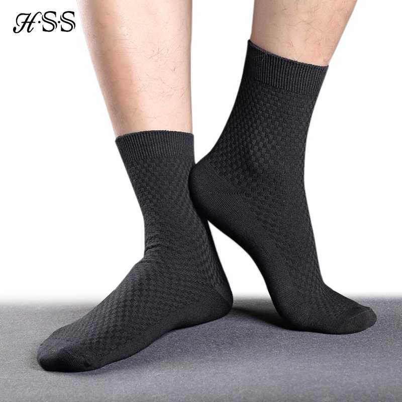 HSS Brand Bamboo Fiber Men Socks 5pairs/lot New Classic Business Long Socks Summer Winter Casual Mens Dress Socks Big Size EU38-45 X250725