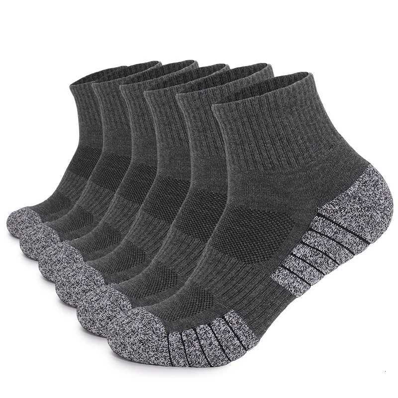6 Pairs Outdoor Sports Socks Thickened Towel Bottomed Hiking Socks Sweat-Absorbing Short Tube Sports Running Socks Men Socks X250725