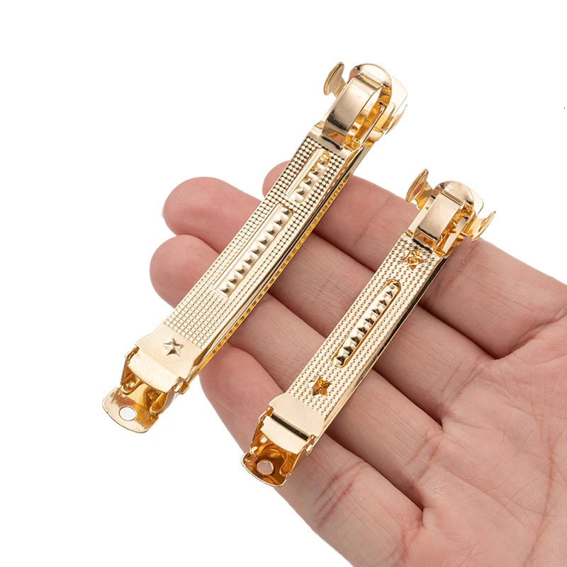 10pcs 80/100mm Metal French Barrette Hair Clips For DIY Alligator Hair Pin Bow Snap Ponytail Holder Jewelry Making Accessories 250723