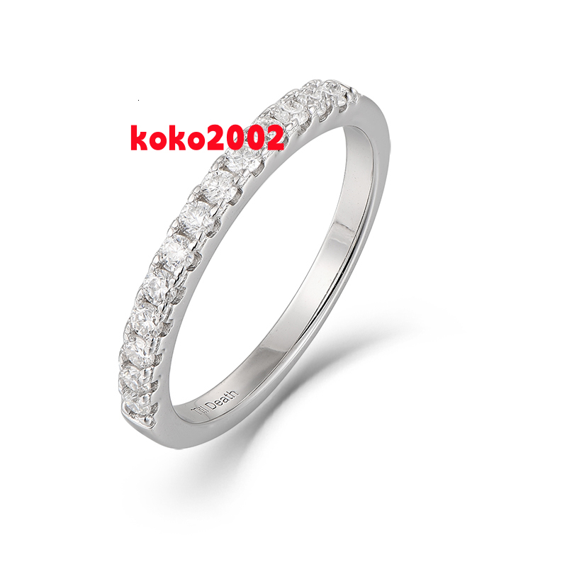 Moissanite Diamond Men Ring 295 Sterling Silver Fashionable Simple Round Moissanite Inlaid Ring for Couples Customized Wholesale