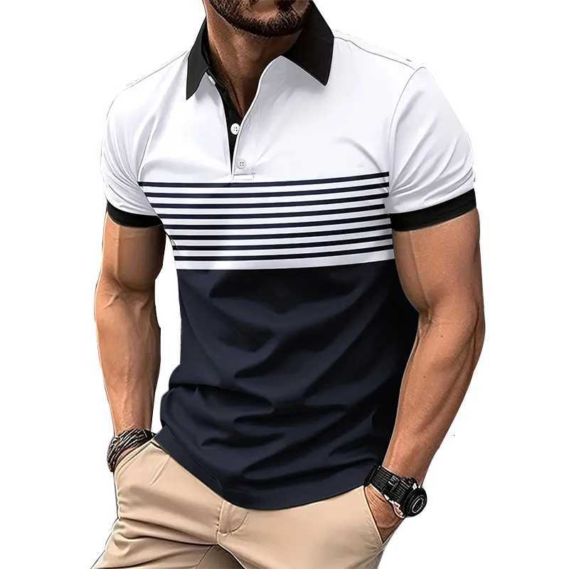 Summer Mens Fashion Item Short Sleeved Regular Edition Button Up Collar Polo Shirt Mens Business Top XJ250725