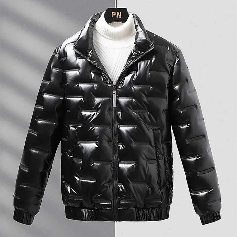 2023 New Winter Jackets Men Bright Fashion Parka Thickened Warm Waterproof Jackets Men Coats Mens Clothing X250725