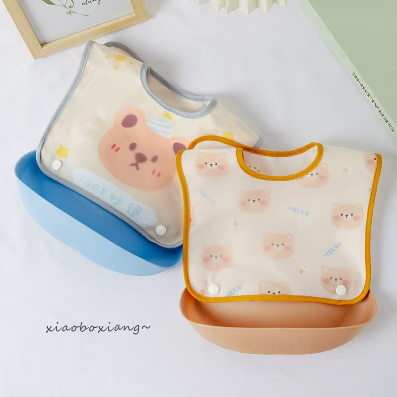 Waterproof Custom Baby Feeding Bib - Sleeveless Anti-Dirt Complementary Food Cover