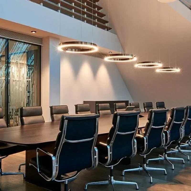 High Quality Ring Pendant Lamp Ceiling Chandelier for Dining Living Room Bedroom Kitchen Dimmable Hanging Light XJ250725