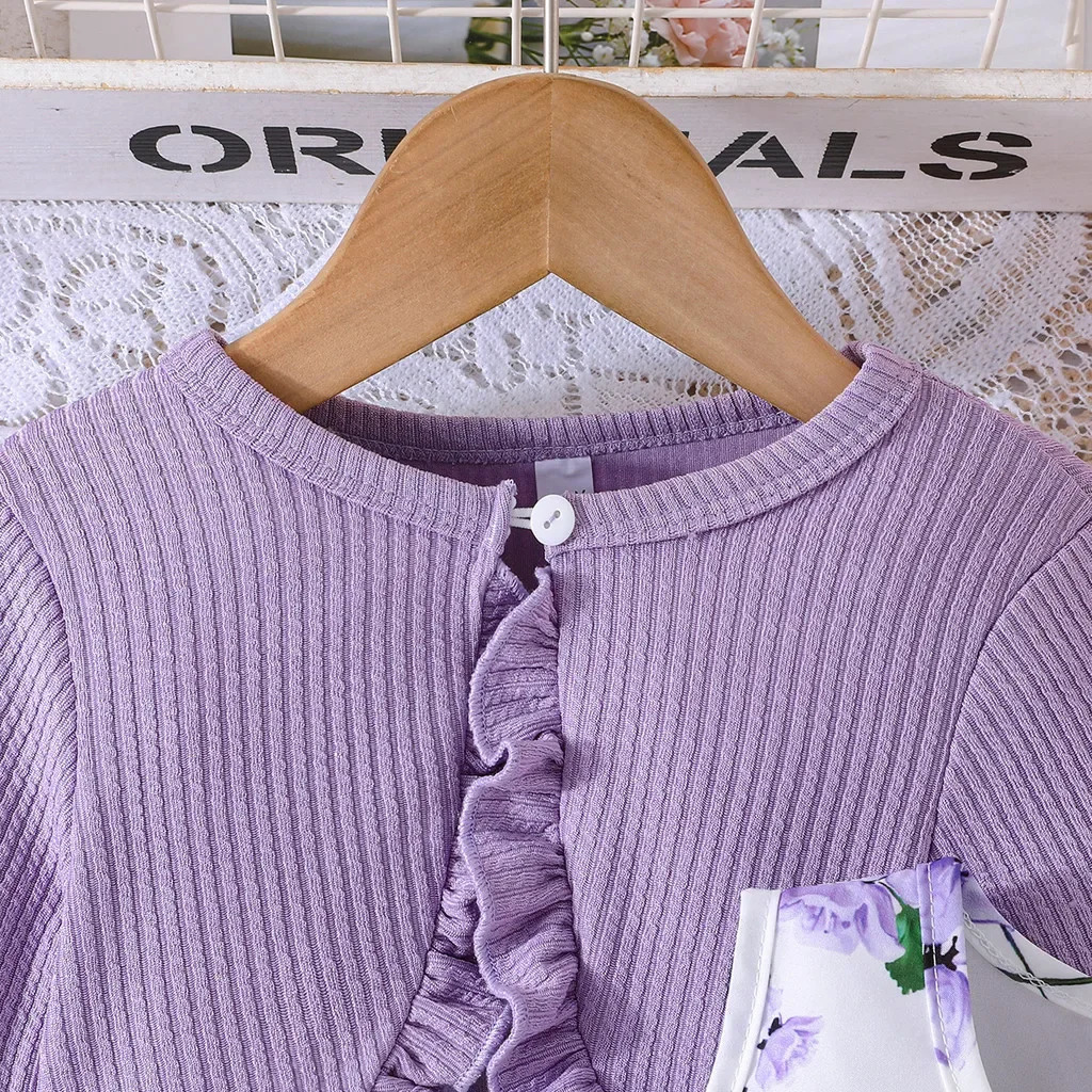 28 Years Old Girl Long Sleeve Coat Floral Princess Dresses Outfit Toddler Infant Clothing Set Fashion Kids Wear 250725