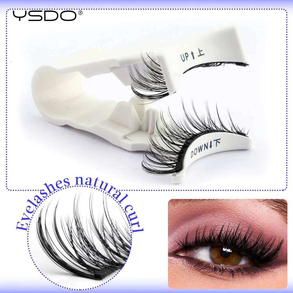 YSDO Upgrade Eyelashes With Tweezers Set 1 Pair Extension 3D Natural Lashes 3-Step Press On False Eyelash X250725