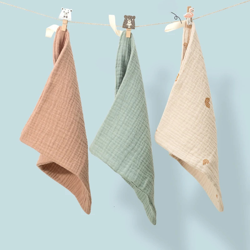 5PC Baby Towel born Stuff Muslin Square Towels Infant Hand Bath Shower Face Soft Cotton Gauze Washcloth 250725