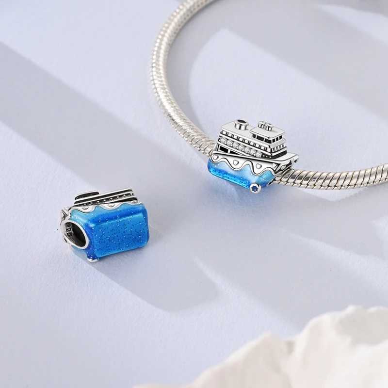 925 Sterling Silver Crab Dolphin Seahorse Dangle Charm Fits Bracelet DIY Women Girl Necklace Pendant Gift Summer Ocean Series XJ250726